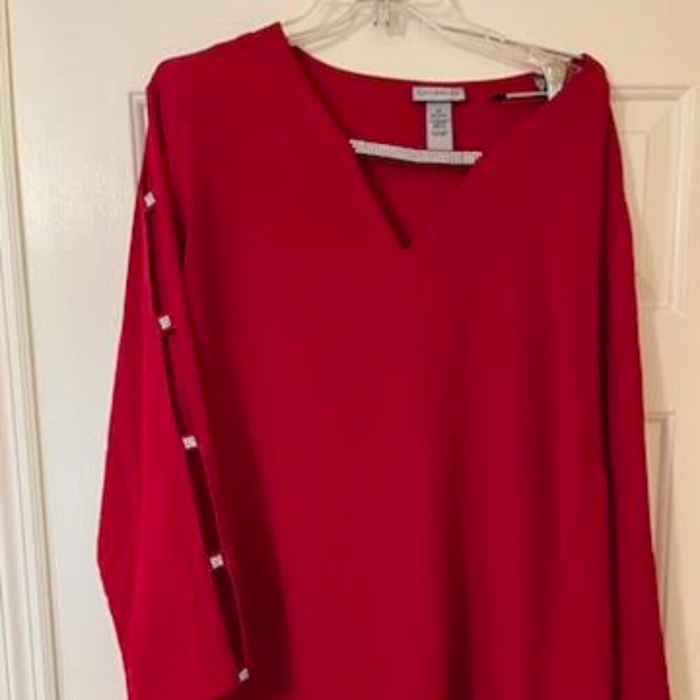 3X Catherns  red shirt with with bling